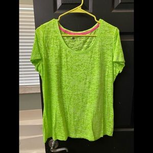 Xersion Xl neon yellow dry fit tee